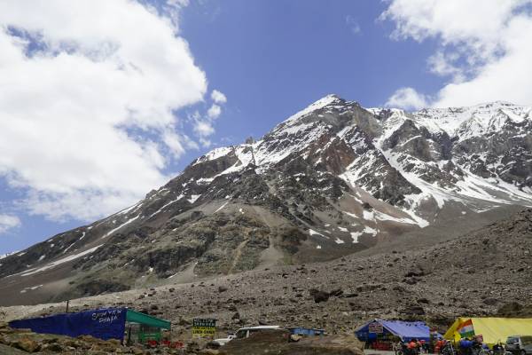 Snow-capped Himalayan peaks in northern Bhutan
